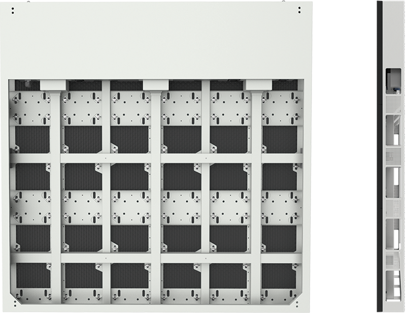 Outdoor LED cabinet rear structure