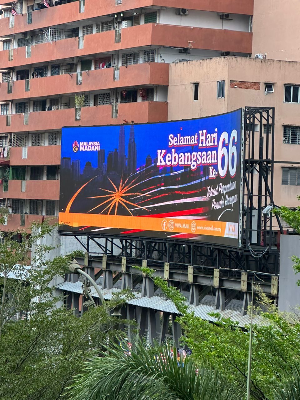 Outdoor LED billboard running a live national campaign