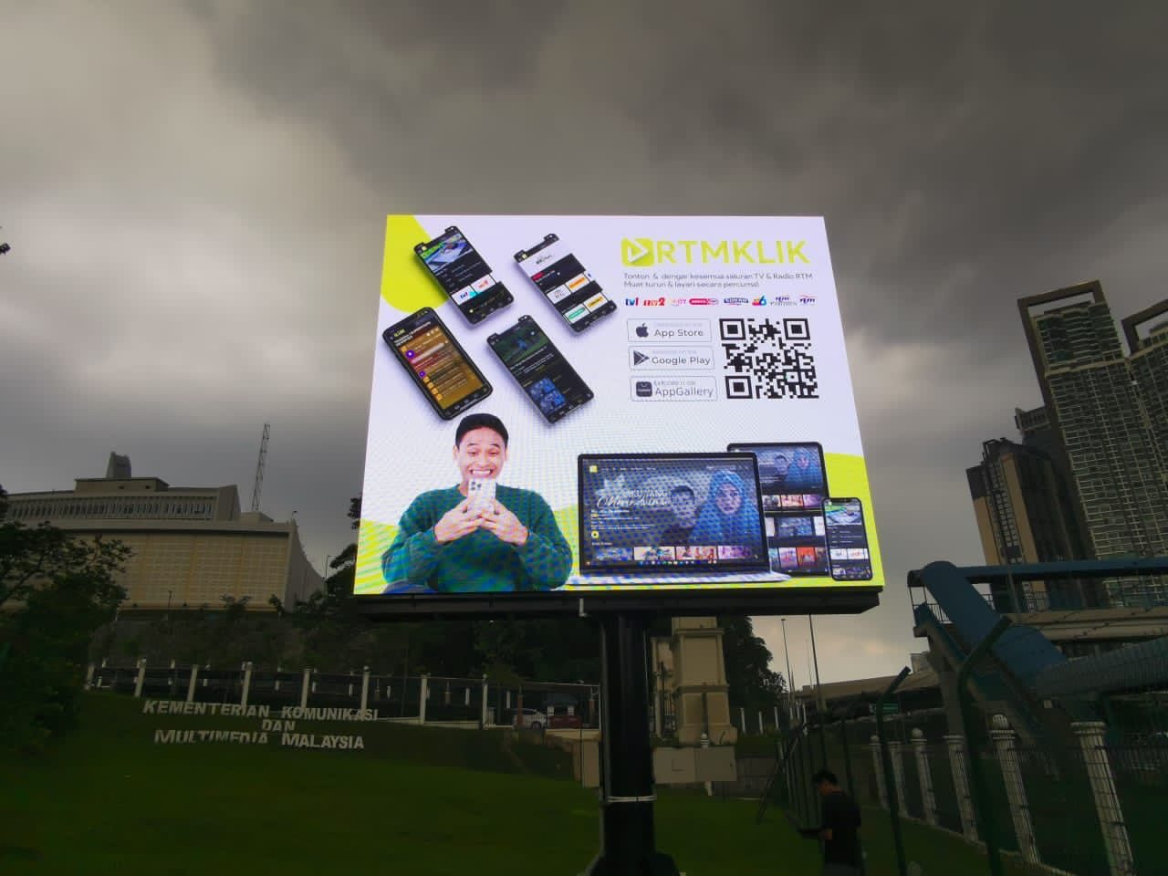 RTM LED billboard running live campaign content in Kuala Lumpur